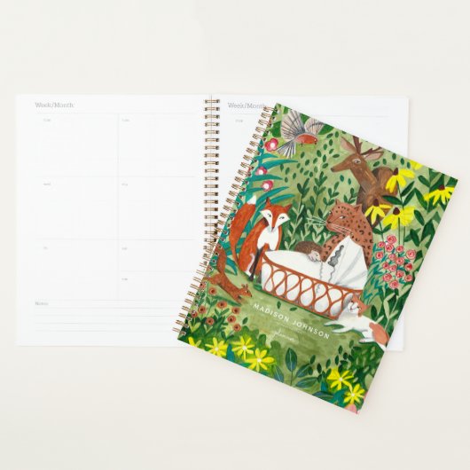 Mooie groene jungle dieren planner (Display)