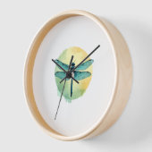 Mooie groene libel Waterverf Art Insect Lo (Hoek)