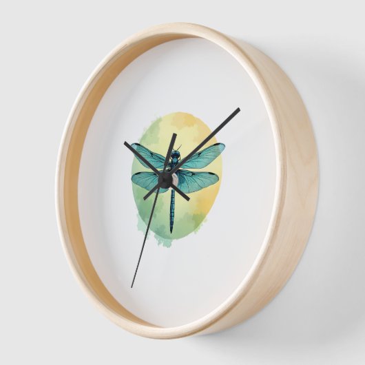 Mooie groene libel Waterverf Art Insect Lo (Hoek)