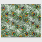 Mooie groene Peacock-doether Cadeaupapier (Vlak)