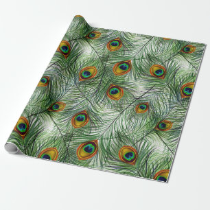 Mooie groene Peacock-doether Cadeaupapier