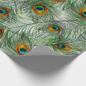 Mooie groene Peacock-doether Cadeaupapier (Hoek)