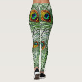 Mooie groene Peacock-doether Leggings (Achterkant)