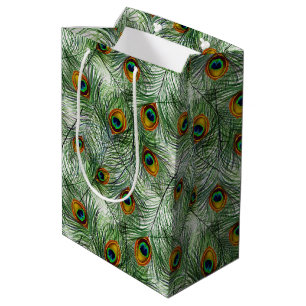 Mooie groene Peacock-doether Medium Cadeauzakje