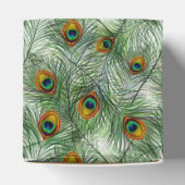 Mooie groene Peacock Feather Bedankdoosjes (Bovenkant)