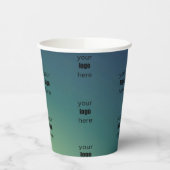 Mooie groene schaduw met elegante gradiënt papieren bekers (Links)