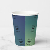 Mooie groene schaduw met elegante gradiënt papieren bekers (Rechts)