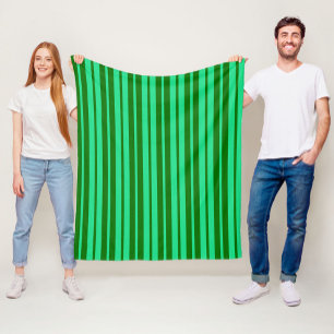 Mooie groene stijlvolle strepenpatroonontwerp fleece deken