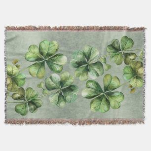Mooie groene Waterverf Shamrock Deken