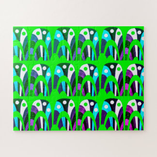 Mooie groene zomer kunst legpuzzel