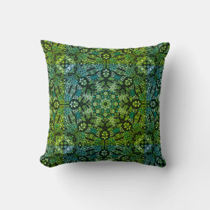 Mooie Groenen en Blues Mandala Kussen