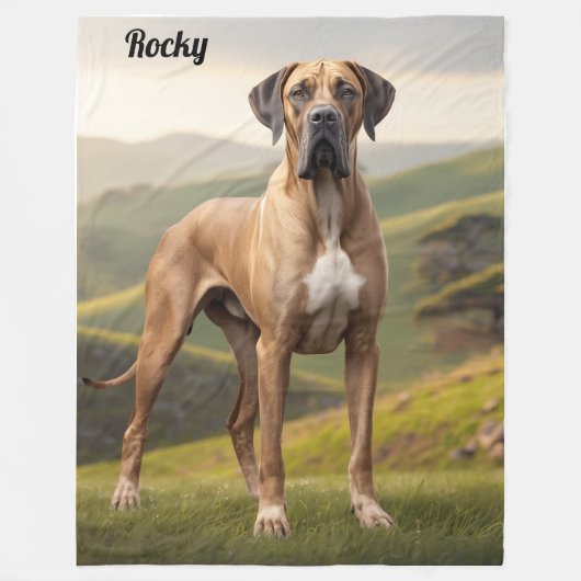 Mooie Grote Deen gepersonaliseerd Fleece Deken (Voorkant)