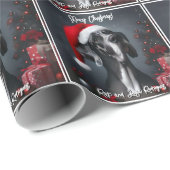 Mooie Grote Deen met Santa Hat Cadeaupapier (Rol Hoek)
