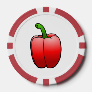 Mooie Grote Rode Paprika Poker Chips