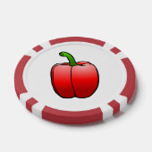 Mooie Grote Rode Paprika Poker Chips (Enkel)