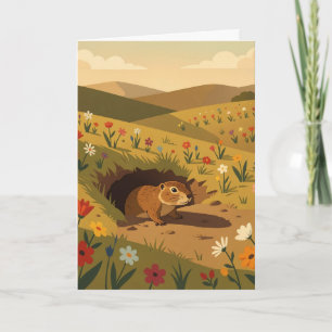 Mooie Groundhog Day   Wensen voor de Lente! Kaart