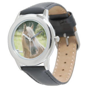 Mooie haflinger paard portret horloge