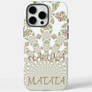 Mooie Hakuna Matata Stijlvolle tekst Kaleidoscoop iPhone 16 Pro Max Hoesje