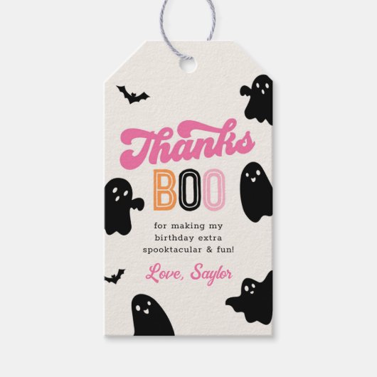 Mooie Halloween-bedankkaart Cadeaulabel (Voorkant)