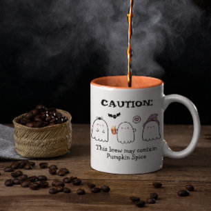 Mooie Halloween Geesten Spin Pompoen Specerij Cust Tweekleurige Koffiemok