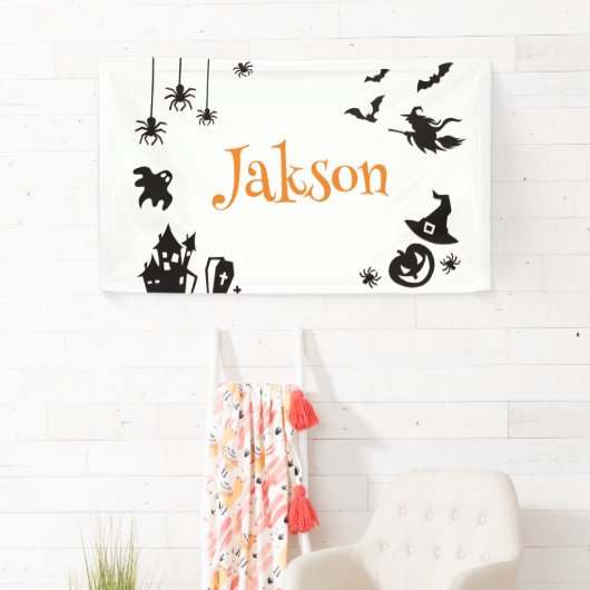 Mooie Halloween gepersonaliseerde naam banner – Sp (Insitu)