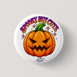 Mooie Halloween Pompoen Spooky Maar Schattig Speld Ronde Button 3,2 Cm