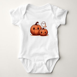 Mooie Halloween Pompoenen en Geest in Waterverf Romper