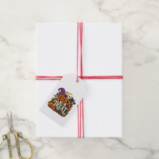 Mooie Halloween snoep of traktatie cadeautag met t Cadeaulabel