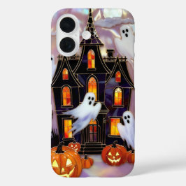 Mooie Halloween-telefoonhoes Geest Pompoen Huis iPhone 16 Hoesje