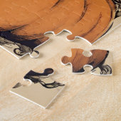 Mooie  Halloween Witch met Black Cat Legpuzzel (Zijkant)