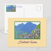 Mooie Hallstatt, Oostenrijk Briefkaart (Voorkant / Achterkant)