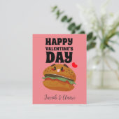 Mooie hamburger, Happy valentines-dag personalisee (Staand voorkant)