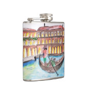 Mooie hand geschilderd heupfles (Rechts)