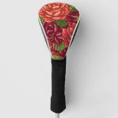 Mooie hand geschilderde bloem golfheadcover (Voorkant)