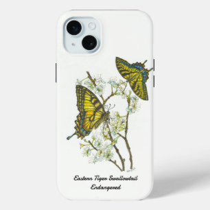 Mooie Hand geschilderde Butterfly telefoonhoesje iPhone 15 Mini Hoesje