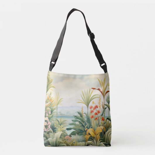 Mooie handgeschilderde bedreigde Nicobarduif Crossbody Tas (Achterkant)