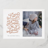 Mooie handgeschreven trio folie kerstkaart folie feestdagenkaart (Voorkant)