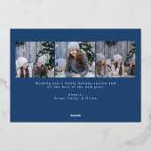 Mooie handgeschreven trio folie kerstkaart folie feestdagenkaart (Achterkant)