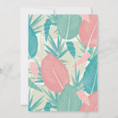 Mooie handgetekende handpalm leves Wedding Kaart (Achterkant)