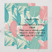 Mooie handgetekende handpalm leves Wedding Kaart (Voorkant / Achterkant)