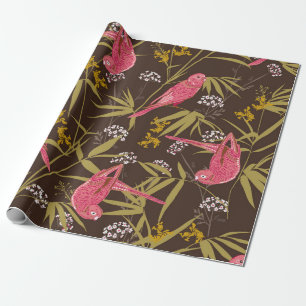 Mooie handschildervogels in het bos van Bamboo Cadeaupapier