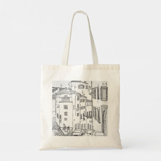 Mooie handtas met dubbelzijdige Canvas tas (Achterkant)