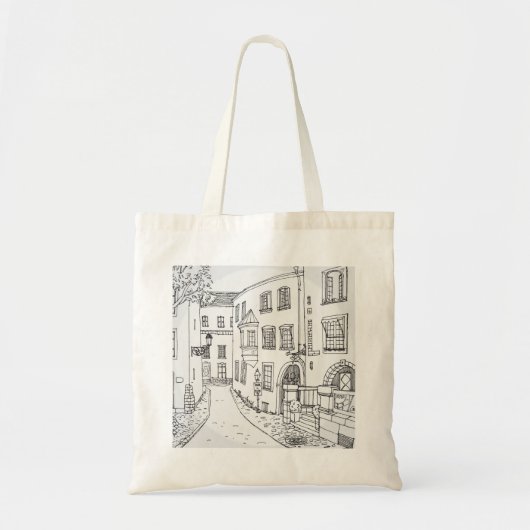 Mooie handtas met dubbelzijdige Canvas tas (Voorkant)
