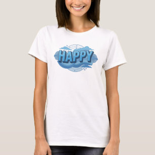 Mooie HAPPY 2D Ontwerper Grafisch T-shirt