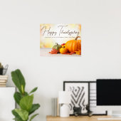 Mooie Happy Thanksgiving Zaken Poster (Thuiskantoor)