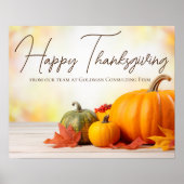 Mooie Happy Thanksgiving Zaken Poster (Voorkant)
