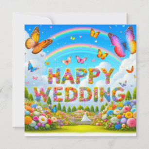 Mooie Happy Wedding Wenskaarten Kaart