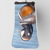 Mooie Harlequin Duck op de Rock Golfheadcover (Draai 90)