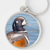 Mooie Harlequin Duck op de Rock Sleutelhanger (Voorkant)