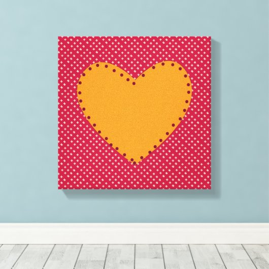Mooie hart canvas (Insitu (Houten vloer))